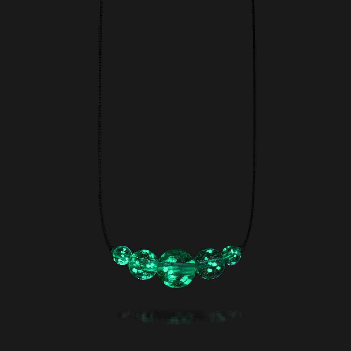 Albâtre | Or Vermeil .925 | Collier fermoir infini en verre luciole